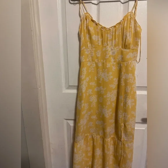Sunny Yellow Floral Maxi Dress - Picture 1 of 4